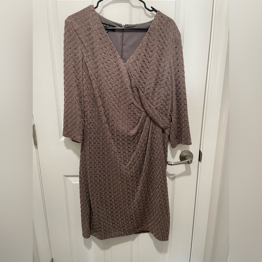 Jones New York Women’s Bronze Wrap Dress